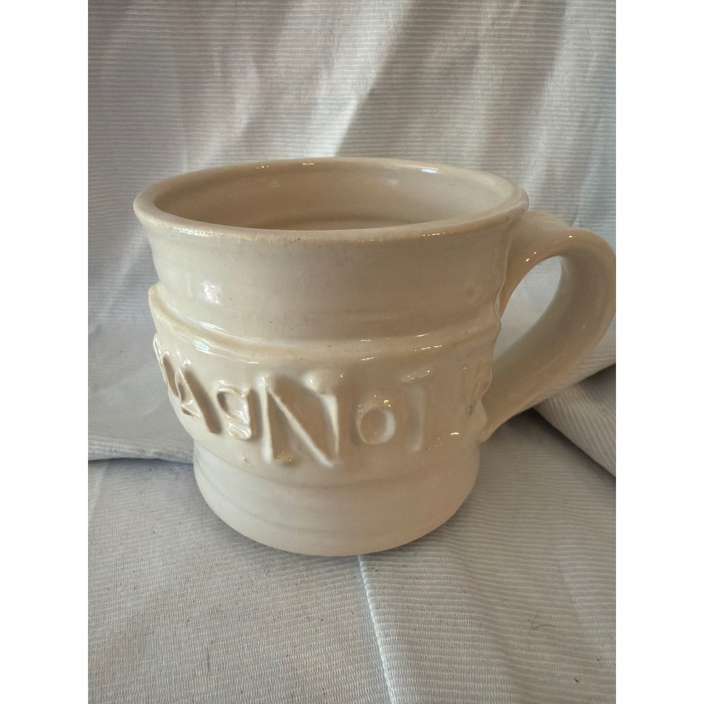 Black Oak Art Magnolia Waco Texas Cream Stoneware Ceramic Coffee Mug 12oz